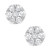 Diamond Cluster Stud Earrings (1 ct. t.w.) in 14k White Gold