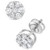 Diamond Cluster Stud Earrings (1 ct. t.w.) in 14k White Gold