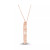 Cubic Zirconia Baguette and Round Sterling Silver Open Circle Necklace (Also in 14k Gold Over Silver or 14k Rose Gold Over Silver)