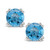 Swiss Blue Topaz (3-1/10 ct. t.w.) Stud Earrings in Sterling Silver