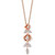 Diamond Belle Flower Pendant Necklace (1/10 ct. t.w.) in 14k Rose Gold