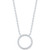 Diamond Accent Circle 18" Pendant Necklace in Sterling Silver