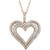 Diamond Heart Pendant Necklace (1 ct. t.w.) in 10k Rose Gold, 16" + 2" extender