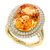 EFFY® Citrine (9-1/3 ct. t.w.) & Diamond (1 ct. t.w.) Halo Ring in 14k Gold