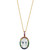 EFFY® White Topaz (7-7/8 ct. t.w.) & Multi-Sapphire (5/8 ct. t.w.) Oval Halo 18" Pendant Necklace in 14k White Gold