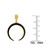 Black Spinel Crescent Drop Earrings (1-1/8 ct. t.w.) in 14k Gold-Plated Sterling Silver