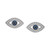 Diamond Evil Eye Stud Earrings (1/8 ct. t.w.) in 14k White Gold, Created for Macy's