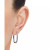 Oval Glitter Small Hoop Earrings