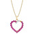 Emerald (1-1/3 ct. t.w.) & Diamond Accent Heart 18" Pendant Necklace in 10k Gold (Also in Ruby)