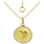 Cubic Zirconia Heart Medallion Pendant Necklace in 18k Gold-Plated Sterling Silver, 16" + 2" extender, Created for Macy's