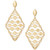 Textured Openwork Geometric Drop Earrings in 10k Gold