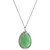 Sterling Silver Jade (25x35mm) and Diamond Accent Pendant Necklace