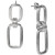 Polished Rectangle Link Drop Earrings in Sterling Silver