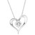 Diamond Teardrop Pendant Necklace (5/8 ct. t.w.) in 14k White Gold, 16" + 4" extender