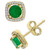 EFFY® Emerald (1 ct. t.w.) & Diamond (1/8 ct. t.w.) Stud Earrings in 14k Gold