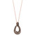 EFFY® Espresso Diamond (1 ct. t.w.) & White Diamond (1/5 ct. t.w.) Loop 18" Pendant Necklace in 14k Rose Gold