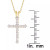 Diamond Cross Pendant Necklace (1/2 ct. t.w.) in Sterling Silver or 14k Gold-Plate Over Sterling Silver, 16" + 2" Extender