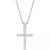 Diamond Cross Pendant Necklace (1/2 ct. t.w.) in Sterling Silver or 14k Gold-Plate Over Sterling Silver, 16" + 2" Extender