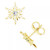 Cubic Zirconia Star Stud Earrings