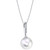 Cultured White South Sea Pearl (11mm) & Diamond Accent 18" Pendant Necklace in 14k White Gold