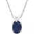Sapphire Solitaire 18" Pendant Necklace (1 ct. t.w.) in 14k White Gold (Also in Ruby)