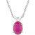 Sapphire Solitaire 18" Pendant Necklace (1 ct. t.w.) in 14k White Gold (Also in Ruby)