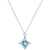 Aquamarine (4 ct. t.w.) & Diamond (1/10 ct. t.w.) 16" Pendant Necklace in 14k White Gold