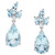 Aquamarine (1-5/8 ct. t.w.) & Diamond (1/10 ct. t.w.) Drop Earrings in 14k White Gold