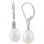 Cultured Freshwater Pearl Earrings (8mm) in 10k Gold & White Gold