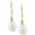 Cultured Freshwater Pearl Earrings (8mm) in 10k Gold & White Gold