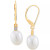 Cultured Freshwater Pearl Earrings (8mm) in 10k Gold & White Gold