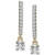 Diamond Dangle Hoop Earrings (1/4 ct. t.w.) in 14k Gold, Created for Macy's