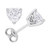 Moissanite Heart-Shape Stud Earrings (1-1/2 ct. t.w.) in Sterling Silver