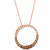 Chocolate Diamond Ombré Circle 18" Adjustable Pendant Necklace (1-1/5 ct. t.w.) in 14k Rose Gold , 14k White Gold or 14k Yellow Gold