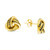 Black Spinel Love Knot Stud Earrings (5/8 ct. t.w.) in 14k Gold-Plated Sterling Silver