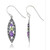 Amethyst (1-1/5 ct. t.w.) & Peridot (1/3 ct. t.w.) Marcasite Earrings in Sterling Silver