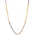 Tricolor Beaded Rope Link 18" Chain Necklace in 10k Gold, White Gold & Rose Gold