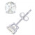 White Topaz (1-1/8 ct. t.w.) Stud Earrings in 14K White or Yellow Gold