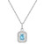 Blue Topaz (5/8 ct. t.w.) & Lab-Created White Sapphire (3/8 ct. t.w.) Halo 18" Pendant Necklace in Sterling Silver (Also in Amethyst)