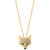 EFFY® Diamond (1/4 ct. t.w.) & Tsavorite Accent Fox 18" Pendant Necklace in 14k Gold