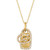 Nude Diamond Paw, Heart & Dog Tag Charm 20" Pendant Necklace (1/3 ct. t.w.) in 14k Gold