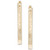 Textured Rectangular Hoop Earrings in 10k Gold