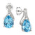 Blue Topaz (2-1/2 ct. t.w.) & Diamond Accent Drop Earrings in 14k White Gold