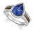 Blueberry Tanzanite (2 ct. t.w.) & Diamond (5/8 ct. t.w.) Ring in 14k White Gold (Also available in 14K Rose Gold and 14K Gold)
