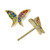 Rainbow Cubic Zirconia Butterfly Stud Earrings in 18k Gold-Plated Sterling Silver, Created for Macy's