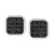 EFFY® Men's Black Sapphire Stud Earrings (5/8 ct. t.w.) in Sterling Silver