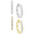 2-Pc. Set Diamond Hoop Earrings (1/6 ct. t.w.) in Sterling Silver & 14k Gold-Plated Sterling Silver