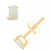 Opal (1/3 ct.t.w) Stud Earrings in 14K White Gold or 14K Yellow Gold