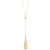 Lattice Teardrop 18" Lariat Necklace in 10k Gold