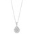 EFFY® Diamond Teardrop Halo Cluster 18" Pendant Necklace (3/4 ct. t.w.) in 14k White Gold